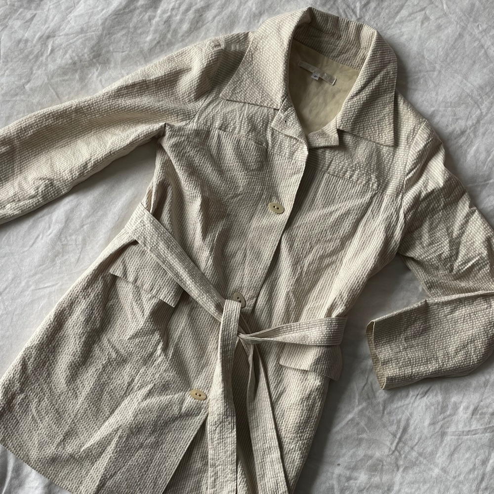 Erica Tanov Seersucker Lightweight Coat